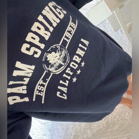 Palm Springs navy crewneck (bought in Palm Springs) - Picture 2 of 5